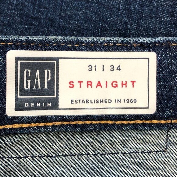 NEW Gap Men's 31x 32 Straight Fit Denim Jeans Medium Wash NWT - Picture 5 of 7